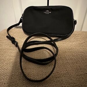 GENTLY LOVED Nylon with leather trim crossbody bag